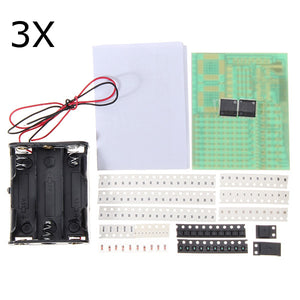 3Pcs HKT002 SMD Soldering Practice Board Electronic Components DIY Learning Kit