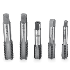 2pcs M12-M20 1.5mm Pitch High Speed HSS Right Hand Straight Fine Screw Tap Metric Tool