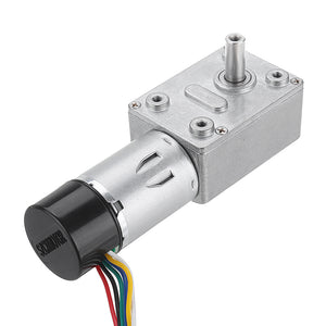 Machifit JGY-370 DC 12V 10/30/90/150RPM Motor Reduction Gear Turbine Worm Self-locking Encoder Signal Feedback Motor