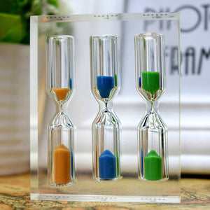 Small Acrylic Timer Hourglass 3/4/5min For Tea/Cafe Birthday Xmas Child Gift