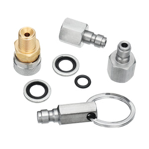 Quick Release Coupler Plugs for Air Rifles PCP Socket Plug Adapter Fitting Kits With Rubber Ring