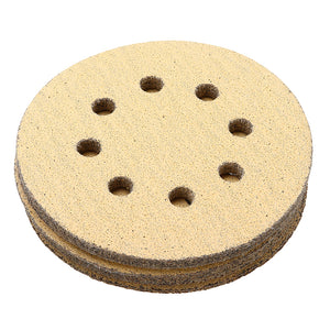 Drillpro 100pcs 5 Inch 60/80/120/150/240 Grit Sanding Discs 125mm 8 Holes Sandpaper Sanding Polishing Pad