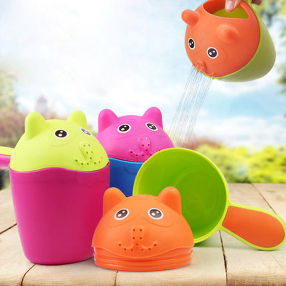 Vvcare BC-K58 Plastic Baby Kids Cute Cat Shampoo Cup Colorful Bath Shower Cup Baby Washing Head