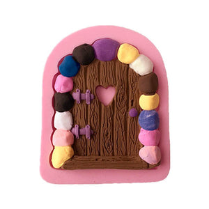 Fairy House Stone Door Silicone Mold Fondant Cake Decorating Mould