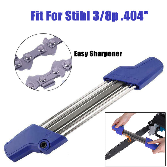 Blue 2 IN 1 7/32 5.5mm Chainsaw Chain Quick File Sharpener Chain Saw Sharpening Kit For Stihl 3/8p .404 Inch