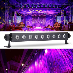 9x3W UV LED Bar Light Blacklight DJ Club Party Halloween Wall Decor Lamp AC100-240V