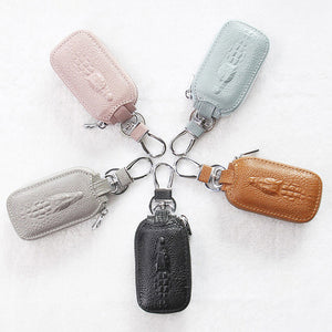 Men Genuine Leather Outdoor Casual Crocodile Grain Car Key Case Bag