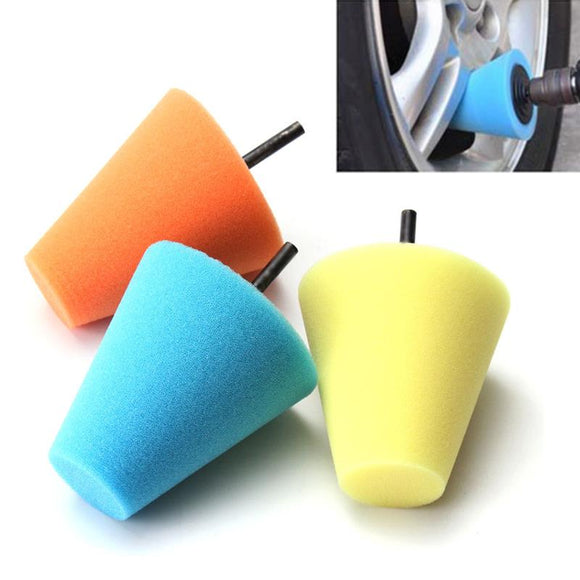 6mm Shank Sponge Cone Polishing Foam Pad Buffing Pads Power Drill Accessories