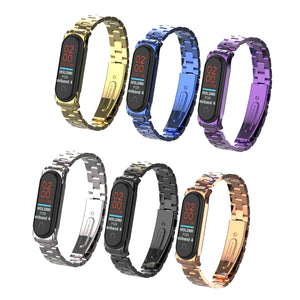 Bakeey Metal Steel Watch Band Replacement Watch Strap for Xiaomi mi band 3/4 Smart Watch