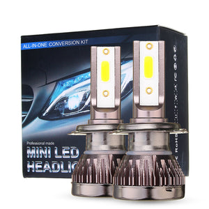 80W Mini Car LED Headlights Bulbs H1 H4 H7 H8 9005 9006 9012 Fog Lamp DC 9-32V 10000LM White