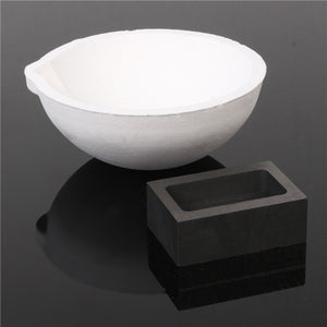 1000g Quartz Crucible Smelting Bowl Graphite Mold Lab supplies