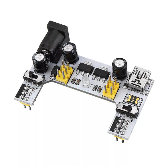 3Pcs MB102 2 Channel 3.3V 5V Breadboard Power Supply Module White Breadboard Dedicated Power Module MB-102 Solderless Bread Board