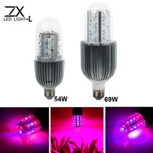 ZX 360 Degree 54W 69W E27 LED Plant Growth Corn Lamp Bulb Garden Greenhouse Plant Seedling Light