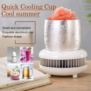 Instant Cooling Cup [30s Cooling] 380ML 50W Portable Rapid Cooler Cup Mug Holder Machine Mini Fridge Freezer for Drink Yoghourt