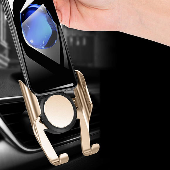 Gravity Linkage Automatical Lock Air Vent Car Mount Car Phone Holder For 4.7 Inch - 7.5 Inch Smart Phone iPhone Samsung Xiaomi