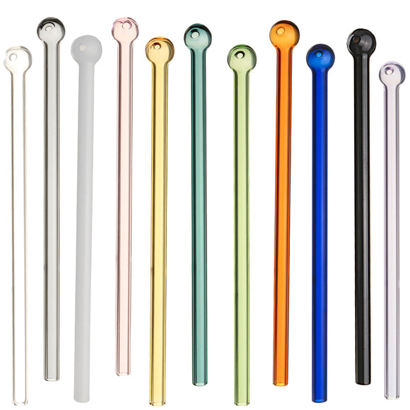 Reusable Borosilicate Glass Drinking Straw Enviromentally Friendly Party Tableware Straws