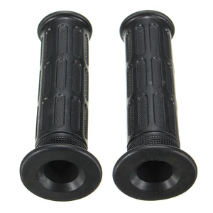 Pair 22mm 7/8inch Motorcycle Bike Handlebar Hand Grips Bar End Unverisal Black