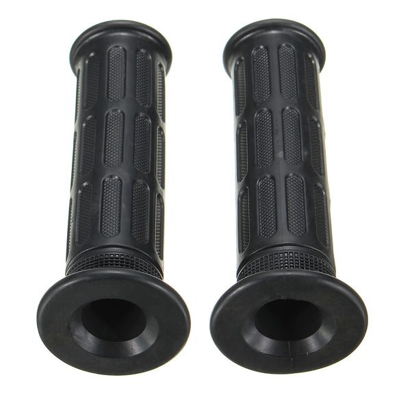 Pair 22mm 7/8inch Motorcycle Bike Handlebar Hand Grips Bar End Unverisal Black