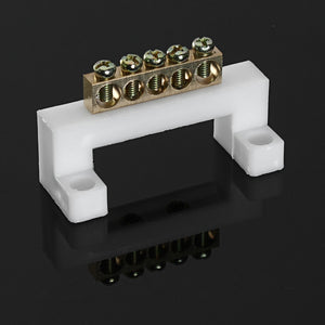 Electric Terminal Strip Cable Connector Screw Barrier Block Bar with 5 Positions