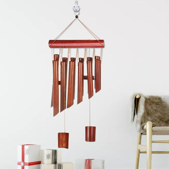 12 Rr Bambu Wind Chime Trdgrd Yark Patio Heminredning Hngande prydnad