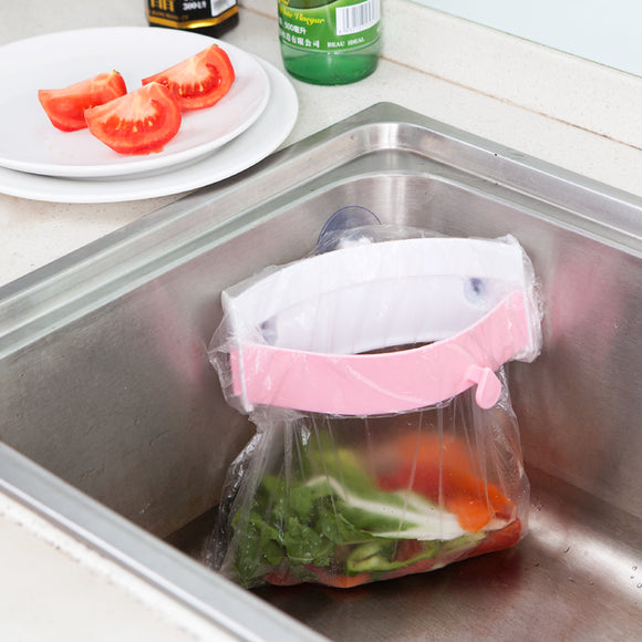 Plastic Sink Barbage Rubbish Bag Holder Kitchen Waste Junk Bag Holder Rack