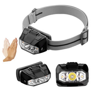 Revtronic HL3A Ultra 168LM XP-E2 R2 Intelligent Sensing 3 Modes Stepless Dimming LED Headlamp 3*AAA