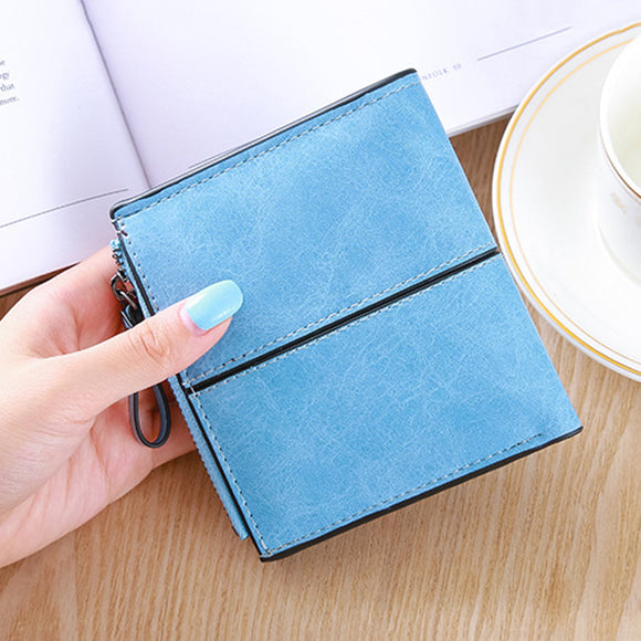 Women Short Simple Retro Personality Change Wallet Purse Card Bag