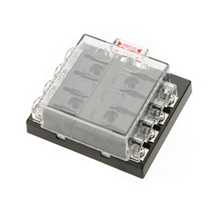 8 Way Circuit Car Fuse Box 32V DC Car Boat Blade Fuse Holder Box Block 0-25A Waterproof Dustproof