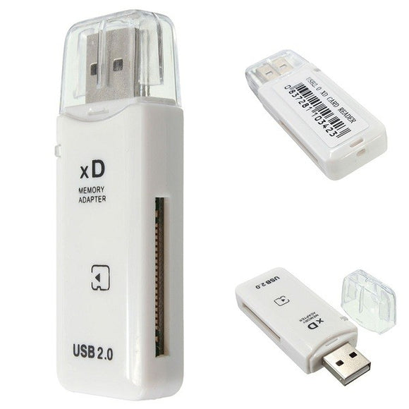 USB 2.0 High Speed xD Memory Card Reader Adapter White for Olympus Fuji xD Pictu