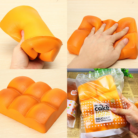 Erics Squishy Super Slow Rising Abdominal Muscle Bread Orange Color With Original Package