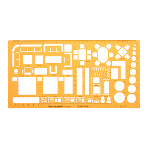 Interior Design House Furnishing Architecture Drawing Template KT Soft Ruler Drafting Stencil