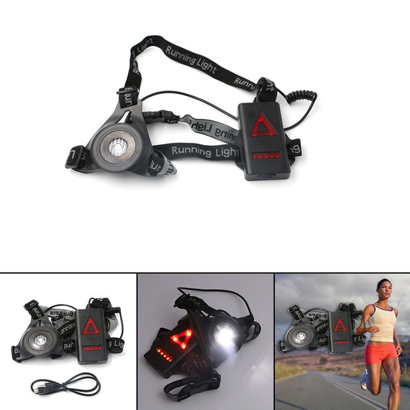 Outdoor LED Chest Light Night Running Warning Lights USB Charge For Camping Hiking Running