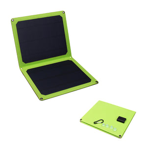 5V 14W Portable Folding Single Crystal Solar Panel with USB Socket for Outdoor