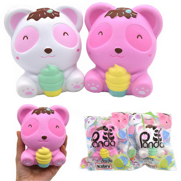 Kiibru Panda Squishy Bear Ice Cream 11.5cm Slow Rising With Packaging Collection Gift Soft Toy