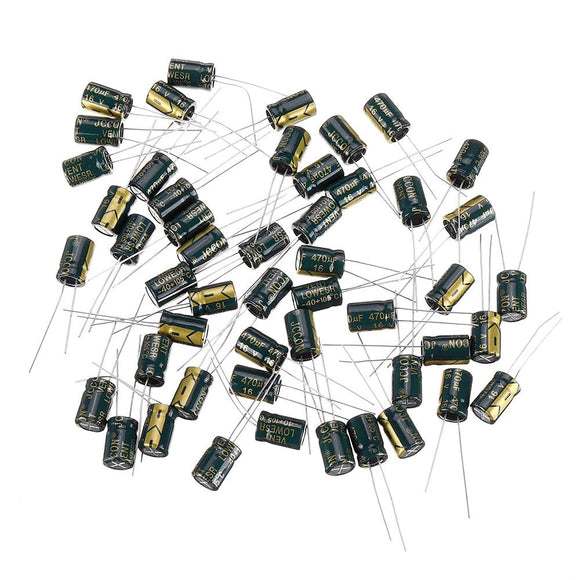 500pcs 16v 470uf High Frequency Low ESR Radial Electrolytic Capacitor