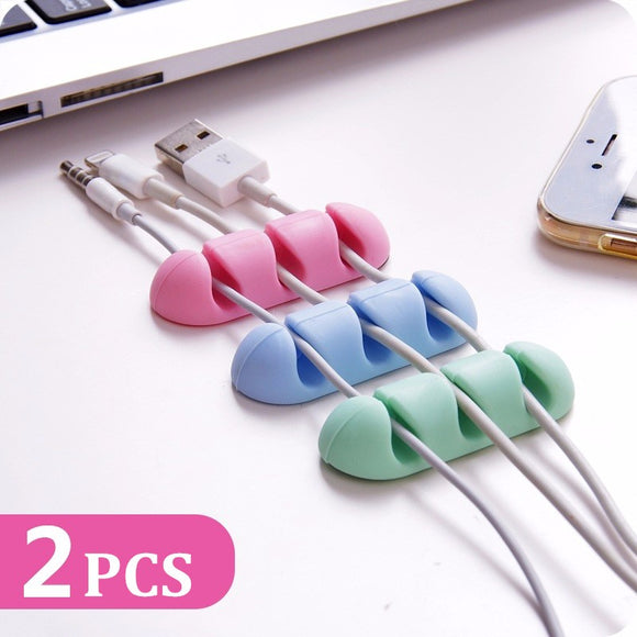 Bakeey 2PCS TPU Cable Clips Cable Holder Desktop Cable Organizer Cord Management Headphone Holder