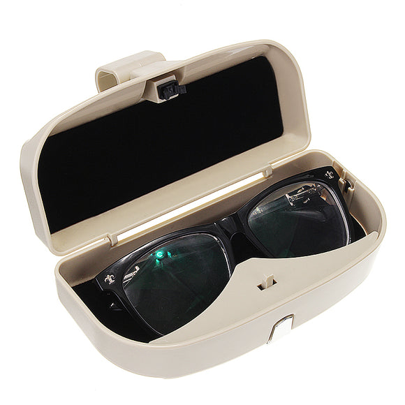 Car Auto Sun Visor Clip Holder Storage Box for Sunglasses Glasses  Case