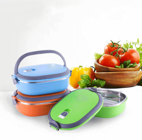 Vacuum Seal Stacking Insulated Lunch Box Stainless Steel Thermal Insulation Bento Box Dual