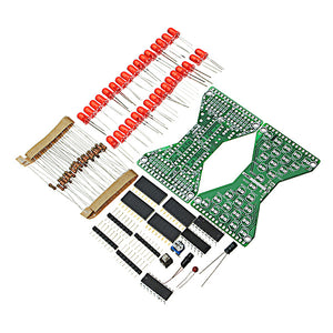 10Pcs DIY Electronic Hourglass Kit Soldering Practice Spare Parts DC3.3-5V Speed Adjustable