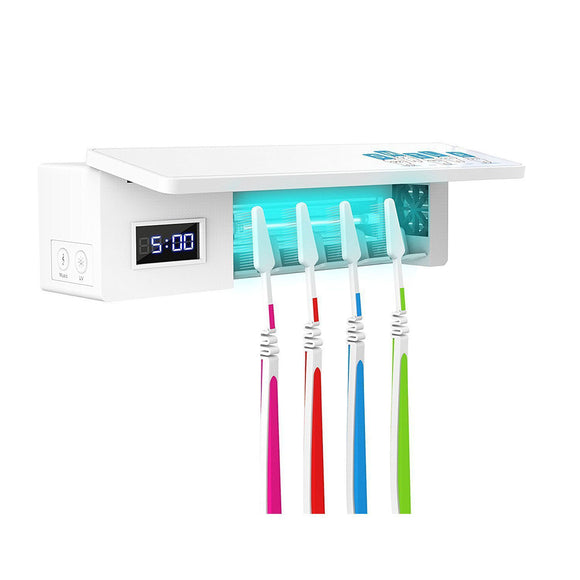 UV Light Toothbrush Holder Sterilizer Box Ultraviolet Antibacterial Toothbrush Cleaner Toothpaste D