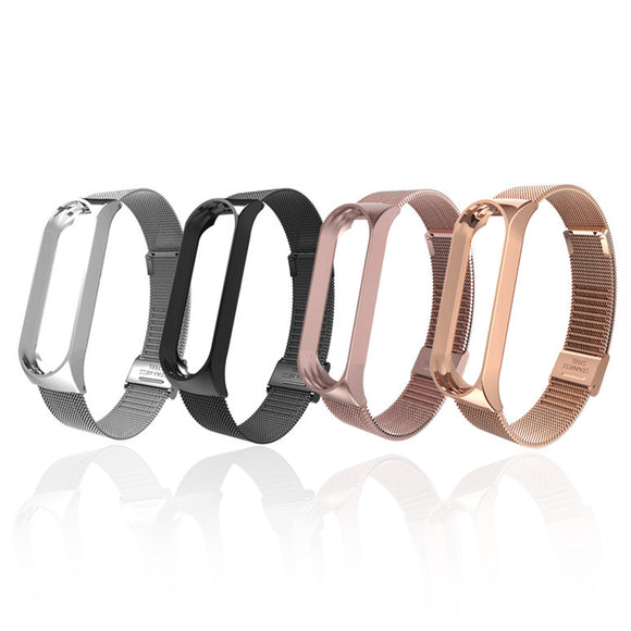 Bakeey Milanese Stainless Steel Replacement Watch Band Metal Buckle for Xiaomi Mi Band 4 Smart Watch