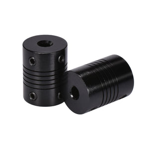 2Pcs Black 5x5mm Aluminium Stepper Motor Shaft Coupler for CNC 3D Printer Part