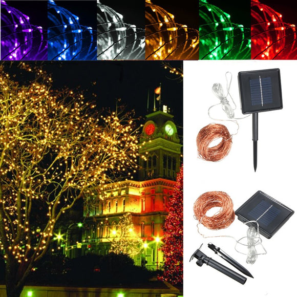 32M Solar Powered LED String Copper Wire Fairy Light Christmas Lamp Waterproof