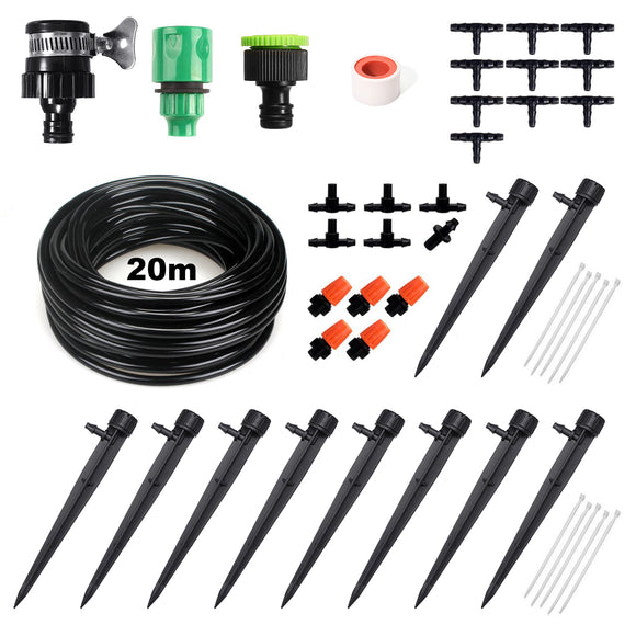 45pcs Drip Irrigation Kits Micro Irrigation Kits Distribution Tubing Hose DIY Garden Saving Water Automatic Mist Irrigation System