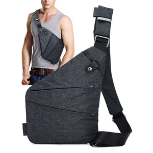 IPRee Men Anti Theft Safety Sling Bag Polyester Messenger Crossbody Chest Single Shoulder Pack