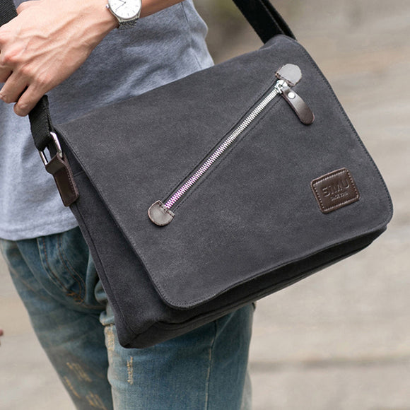 Men Canvas Business Casual Outdoor Crossbody Bag