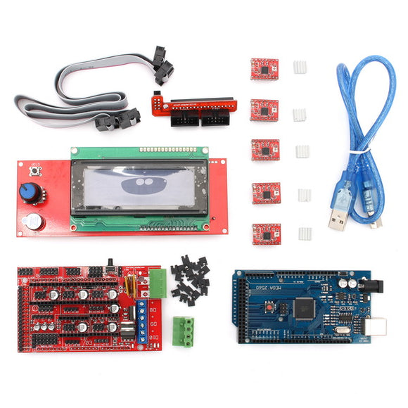 Geekcreit RAMPS 1.4 + Mega2560 + A4988 + 2004LCD Controller 3D Printer Kit For Arduino Reprap