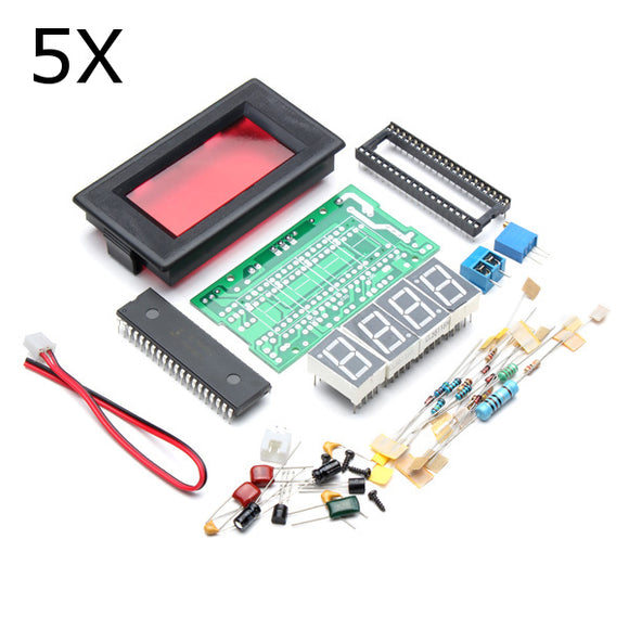 5Pcs ICL7107 4 Digit Ammeter DIY Kit Electronic LED Soldering Set