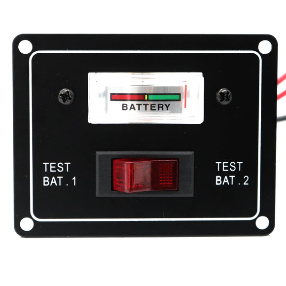 12V Car Battery Condition Dual Test Meter Gauge Switch Panel Boat Marine Caravan