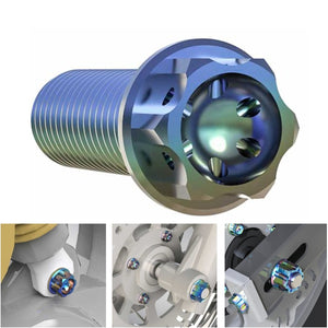 M8 Motorcycle Hexagon Screw Shock Absorber Bolt Scooter Brake Pump Titanium Alloy Nut M8X30/35/40